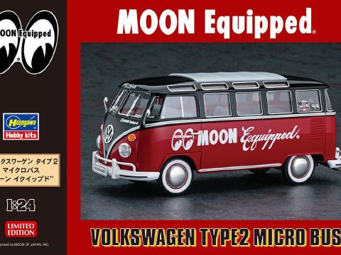 Hasegawa VW Combi Split Samba Moon équipped 1/24e